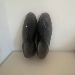 Men’s Black High Gloss Military Dress Shoes – Formal, Sharp & Polished Look!