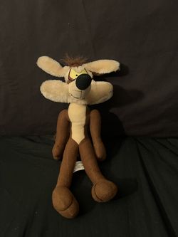Vintage ACE Looney Tunes Wiley Wile E Coyote Stuffed Plush Animal(some tearing)