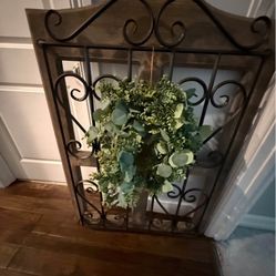 Wood And Iron Wall Plaque 