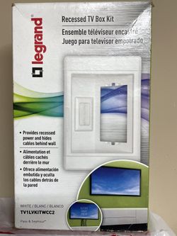 Recessed TV media 1 gang box