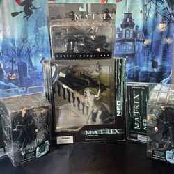 The Matrix Reloaded & Bullet Dodge Action Figures