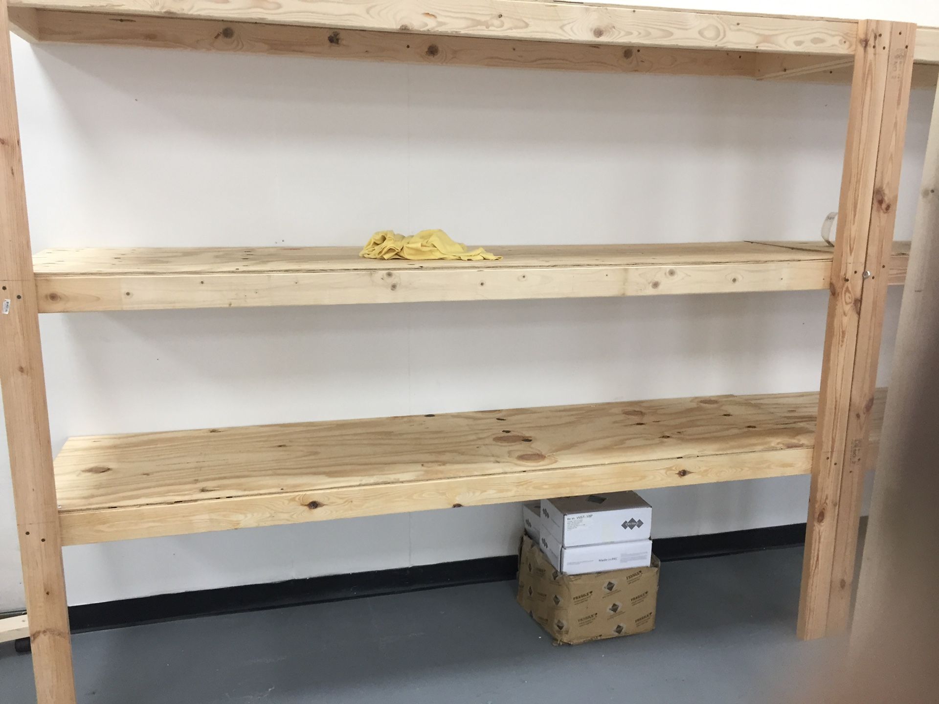 Wood Racks - 3 Shelves Session - $90  8 Ft W 2 Ft Deep - 6 Ft H /— 6.5 Ft Wide Available 