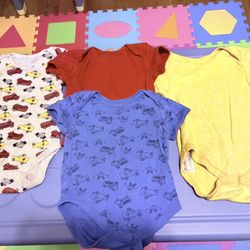 Baby Clothes 18-24 Months Bundle Of 4 Short Sleeved Bodysuits