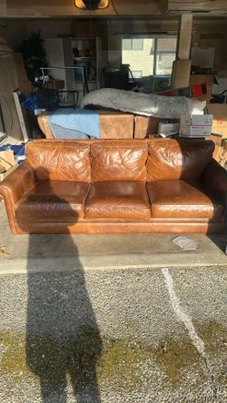 Brown Leather Couch