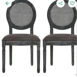 🍤🍤🍤New P315#4 $190 2pk Aquilla French
Country Wood and Cane Upholstered
Dining Chairs