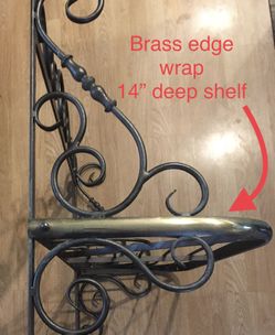 Bakers Rack,  Original French Antique Bistro Wall Hanging Shelf. Lovely! 19th Century Style  36”w X14”x25”tall - From South Of France