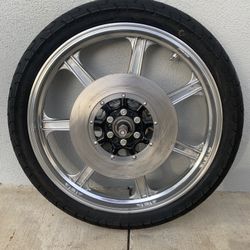 VINTAGE POLISHED ALUMINUM LESTER FRONT MOTORCYCLE RIM WHEEL HONDA CB750 CB550