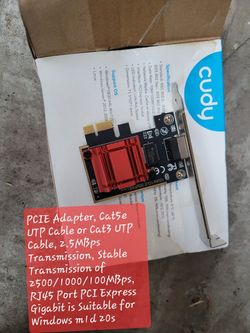 PCIE Adapter Cat5e UTP Cable or Cat3 UTP Cable 2 5 MBps Transmission S &KoK