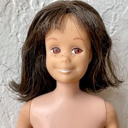 1963 Vintage Mattel Straight Leg Skipper Friend Scooter Brunette Toy Doll