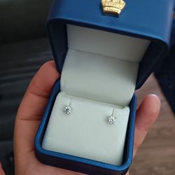 VVS Moissanite Diamond Earrings  ( 4mm ) $160