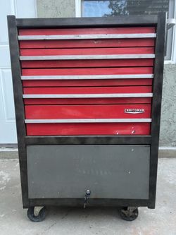Vintage craftsman tool box toolbox rolling chest