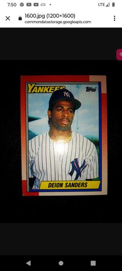 DEION SANDERS BASEBALL CARD