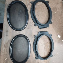 6X9 Pioneer Speaker Grills And Mounting Brackets