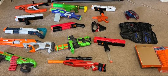 Assorted NERF toys