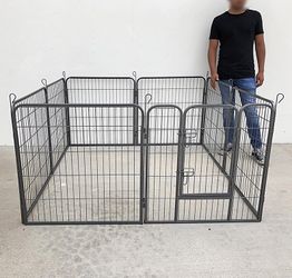$100 (New in box) Heavy duty 32” tall x 32” wide x 8-panel pet playpen dog crate kennel exercise cage fence 