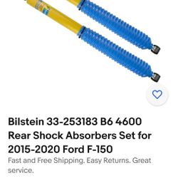 Bilstein 33-253183 B6 4600 Rear Shock Absorbers Set for 2015-2020 Ford F-150