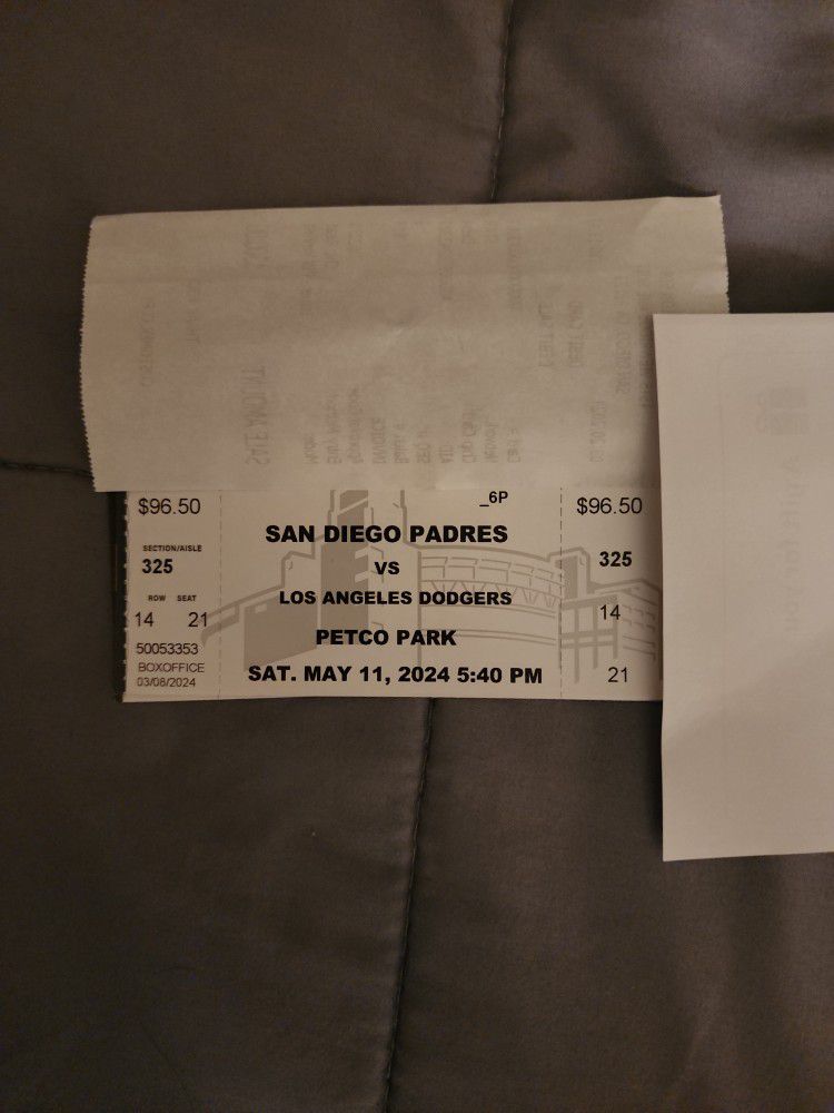 Dodgers Vs Padre Tickets
