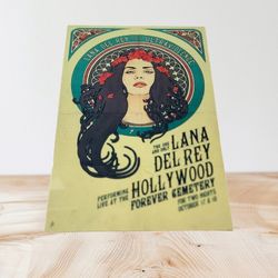 Lana Del Rey Concert Poster On 4" x 6" Metal Print 