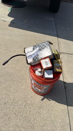Oil filters and grease gun