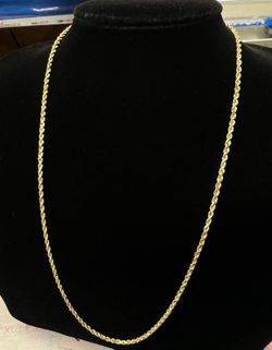 $1550 Yellow Gold Rope Chain Necklace