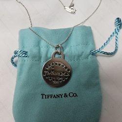 Authentic BRAND NEW Tiffany & Co. Return To Tiffany Zodiac Cancer Large Round Pendant Charm 925 Sterling Silver