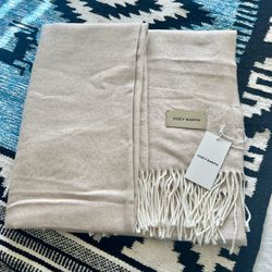 COZY EARTH Bamboo Herringbone Blanket - Oatmeal - Throw
