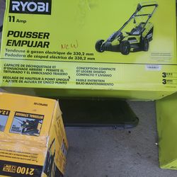 RYOBI 
13 in. 11 Amp Corded Electric
Walk Behind Push Lawn
Mower