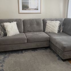 New Sectional Couch With Chaise Grey Soft 