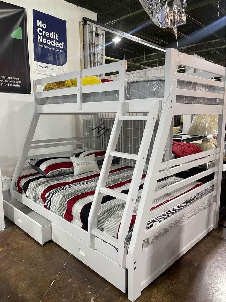 Ashton White 2-Drawer Wood Twin Over Full Bunk Bed
Coaster$10 Down Payment And Financing Available