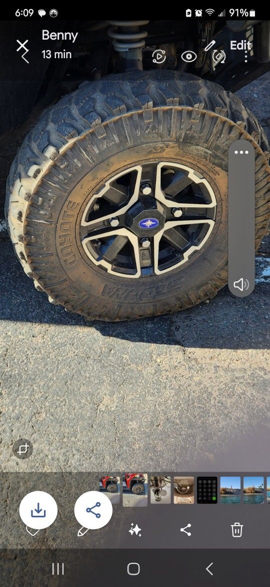 2 15", 2 14" Rims With Tires