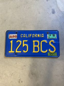 1970 Ca Plates