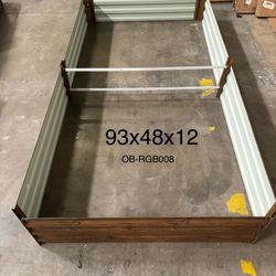 New 93”x48”x12” Metal Outdoor Patio Planter