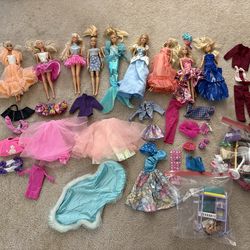 Barbie dolls and accessories