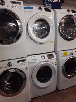 Samsung front load washer and electric dryer set working perfectly with 4 months warranty