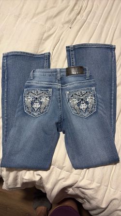 Boot cut rhinestone jeans