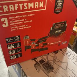 Craftsman Compressor And 3 Tool Combo Kit