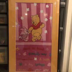 Pooh collection frame 🖼 with glass .....!!!!