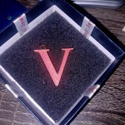 Pink "V" Pendant 