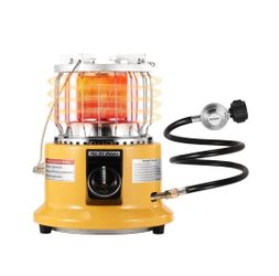 2 in 1 Propane Heater & Stove Dual Function for Indoor & Outdoor Use,13000 BTU Portable Gas Heater Compact Design with Handle for Camping, Garage, Pat
