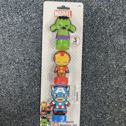 3 Piece Avengers ink stamps