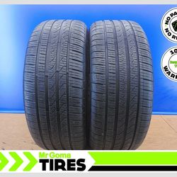 2 225/40R19 USED TIRES PIRELLI CINTURATO P7 A/S RSC RFT XL 8.4/32 TREAD 93H