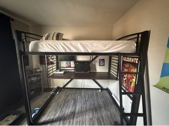 full size bunk and desk