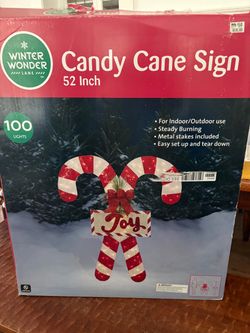 52’ inch Candy Cane Sign