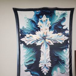 White Cross Blanket