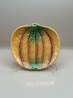 Olfaire Portugal Ceramic Pumpkin Plate
