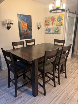 7 piece counter height dining table set