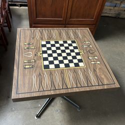 Painted Chess Table