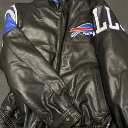 New Buffalo Bills Men's Starter leather Jacket Size S small black blue red 