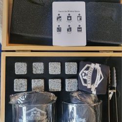 EXREIZST Whiskey / 8 Stones 2 Glass Cups