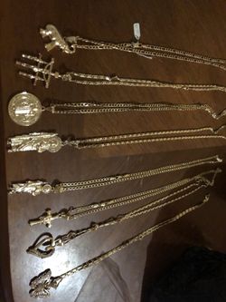 Gold plated chains $15 each